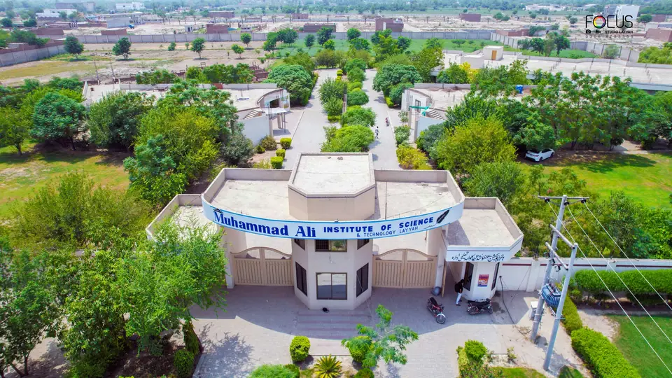 Aerial view of the MAIST campus buildings and lawns